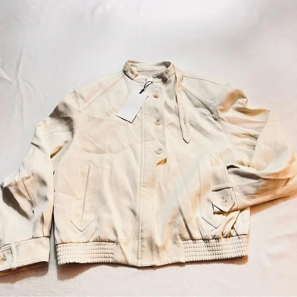 ZARA Ecru Button Up Light Jacket S NWT, lined - Picture 11 of 15